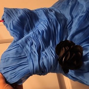 Betsey Johnson Blue Strapless Dress